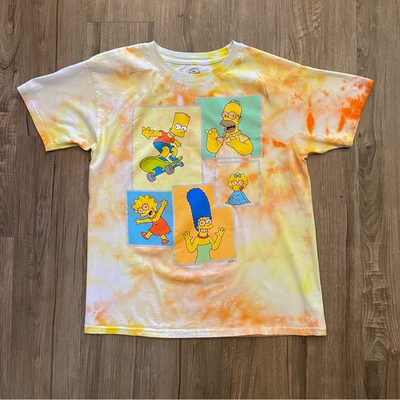 🔶NEW🔶 CUSTOM SIMPSONS TIE DYE MEN’S TEE - Picture 7 of 7